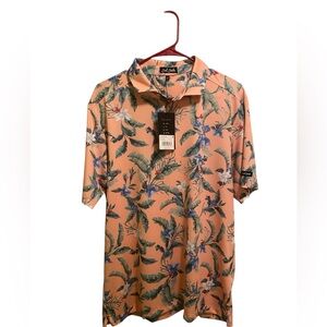 Bad Birdie Floral Fiesta Men's Polo. Size large.‎ New with tags